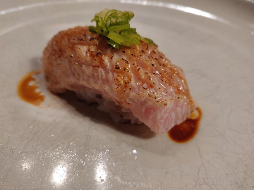 Aburi Kamatoro with 1000 day aged soy sauce