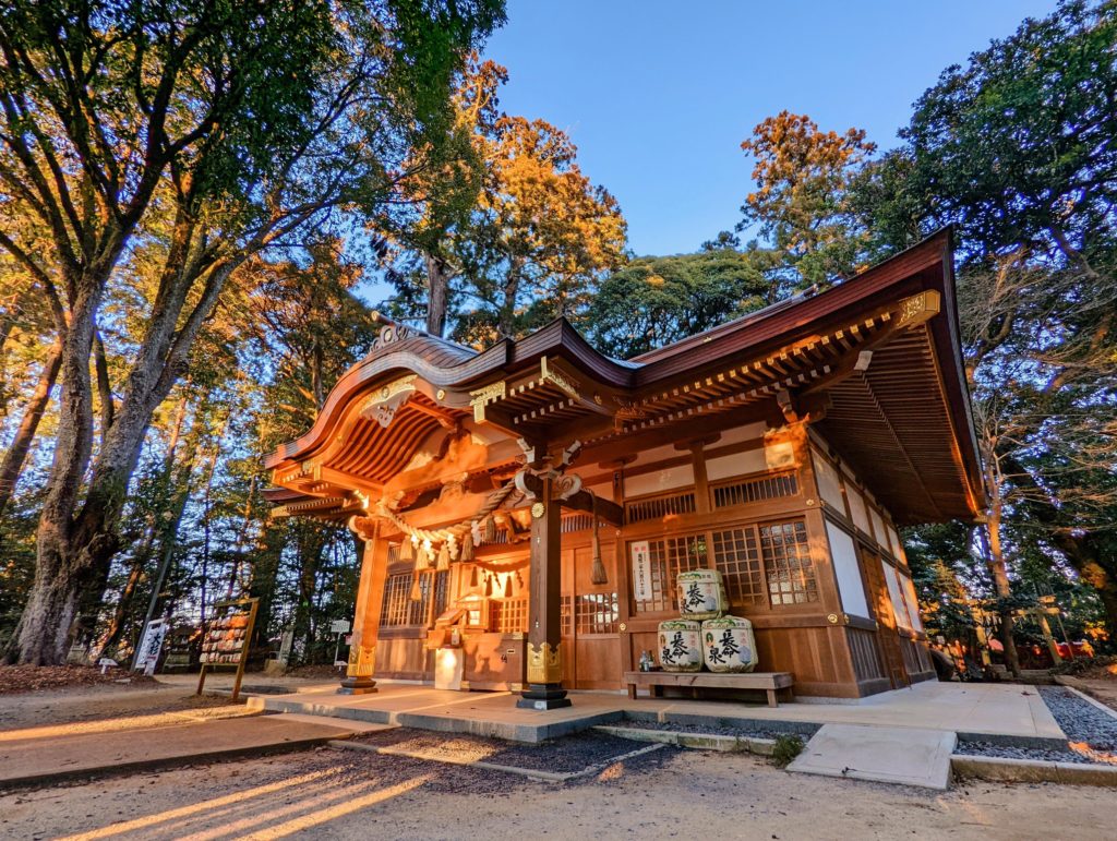 A Shrine near Natita at sunset