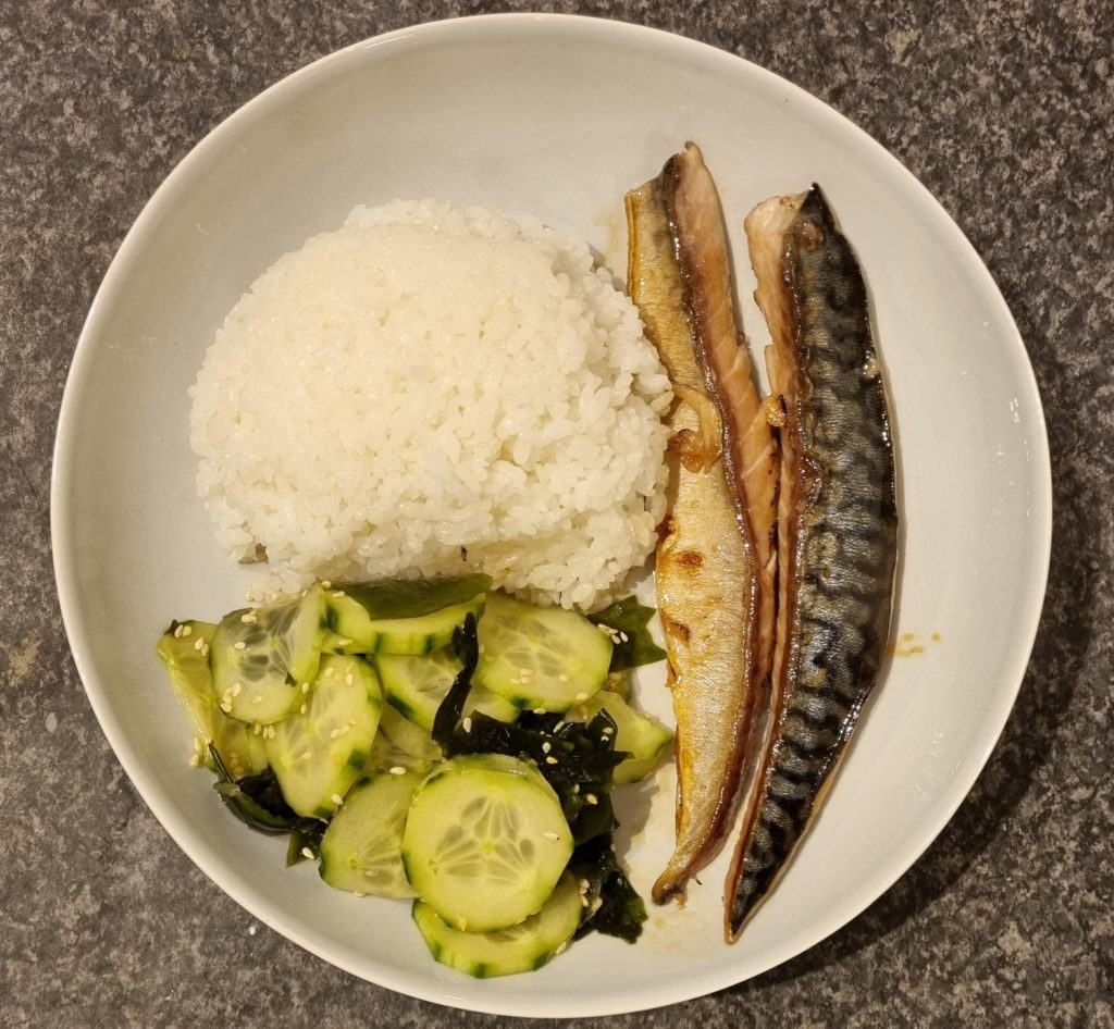 Mackerel Teriyaki. Monday reset meal.