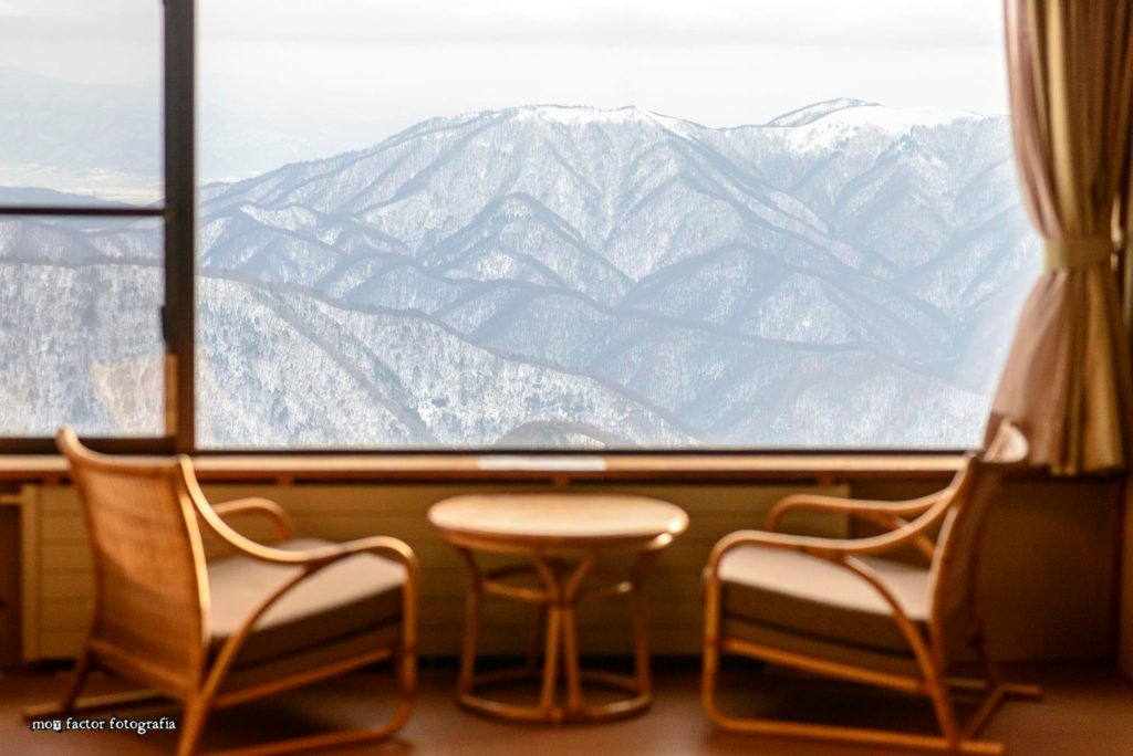 Room View, Ougatou Hotel, up on Utsukushigahara Plateau, near Matsumoto.