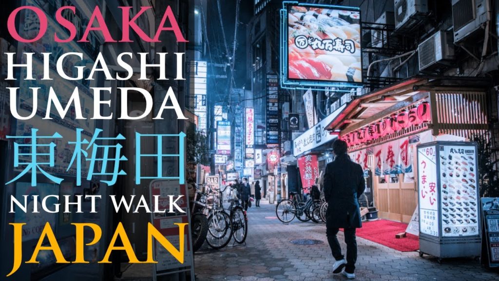 [4K] OSAKA Stunning Night Walk | Umeda Nightlife | Virtual Walk Japan