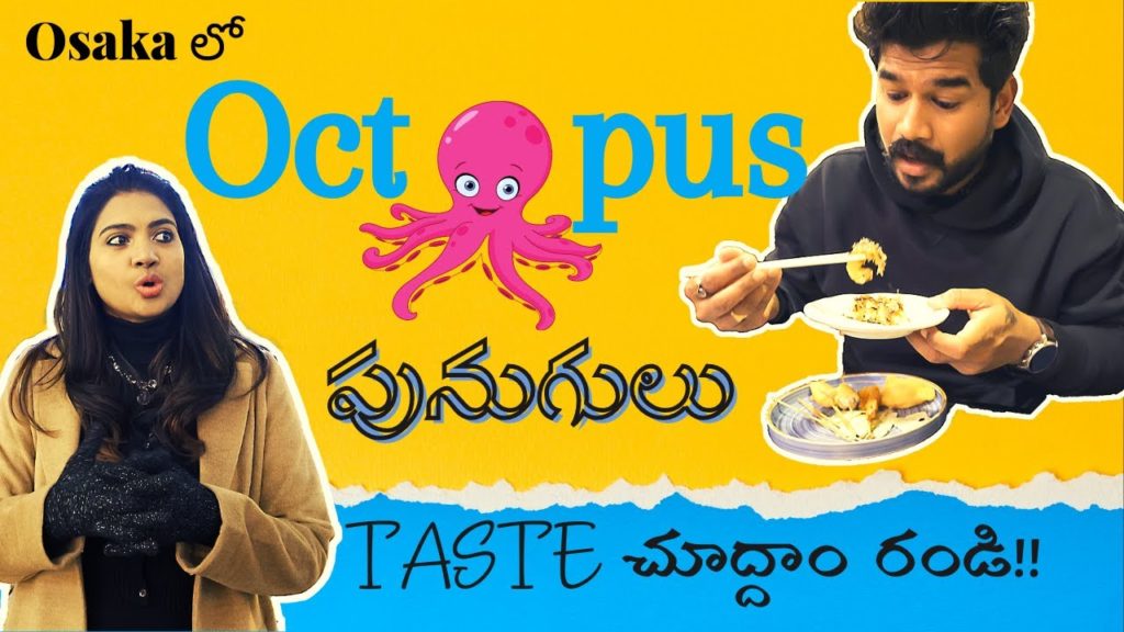 Street Food try చేశాము 👌 | Octopus పునుగులు Adhurs 💥 | Telugu Food Review| Japan vs India 👨‍👩‍👦