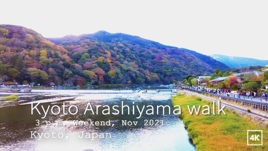[4K] Part 1 Kyoto walk | Japan Maple season Arashiyama tour | Tram, Kimono Girls| 紅葉 | 京都 嵐山