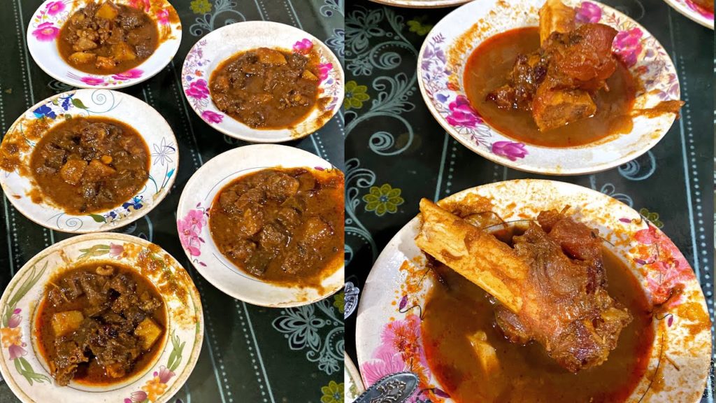 Eating Nalli Nihari, Roti Paratha & Spicy Meat Curry Eating Nalli Nihari, Roti Paratha & Spicy Meat Curry
