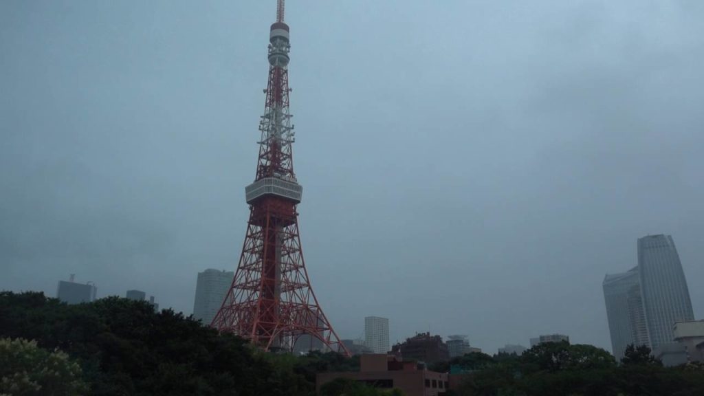 2016 Japan Trip - View of Tokyo Tower (in the rain)