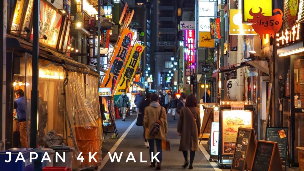Tokyo 4K HDR - Shinjuku Evening Walk - Beautiful Scenic Streets and Alleys