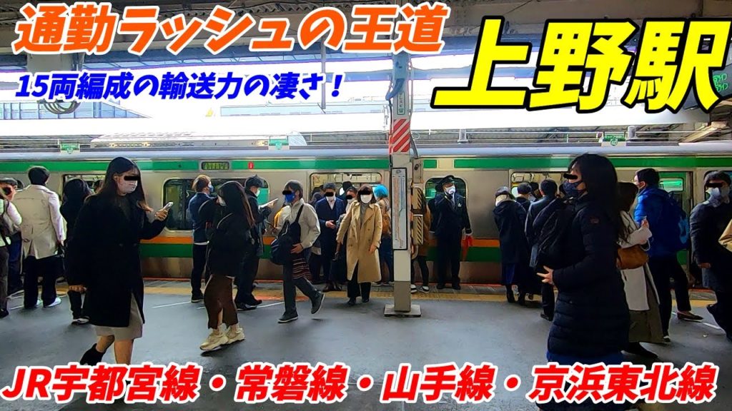 【通勤ラッシュ】上野駅の朝ラッシュを全線調査してみた! 【7時半~9時】 【通勤ラッシュ】上野駅の朝ラッシュを全線調査してみた! 【7時半~9時】
