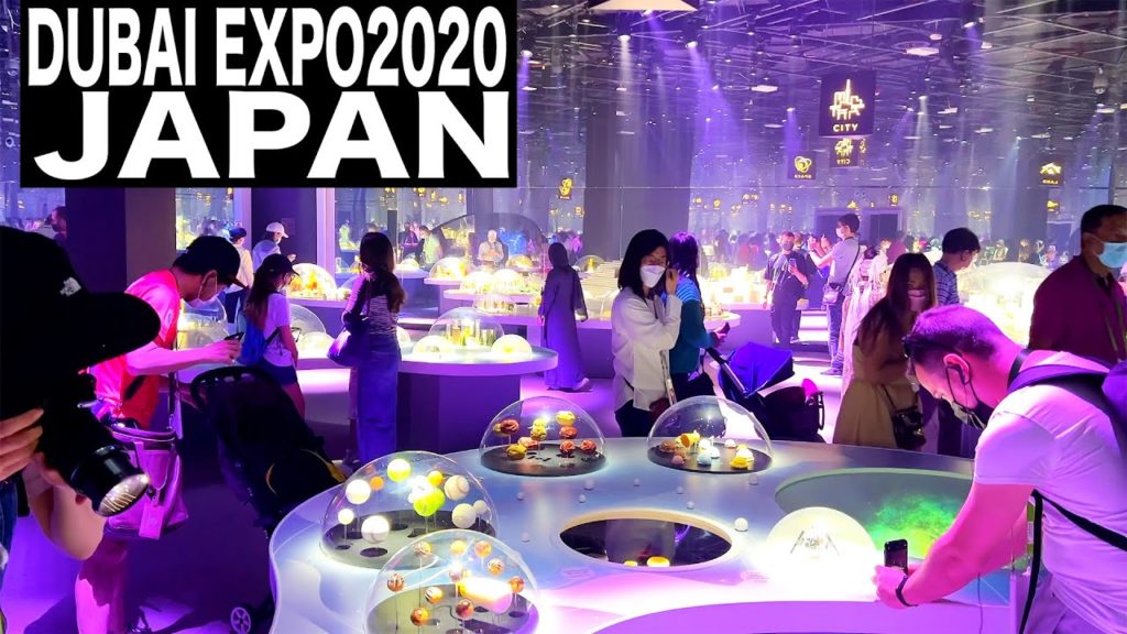 JAPAN Pavilion & EXPO2020 Water Feature | 4K | Dubai EXPO2020