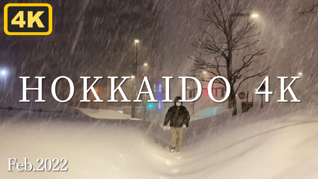 【4K 強風注意報】大吹雪 風速10m超えの北海道札幌市「札幌駅→大通り駅」 HOKKAIDO SAPPORO Walk