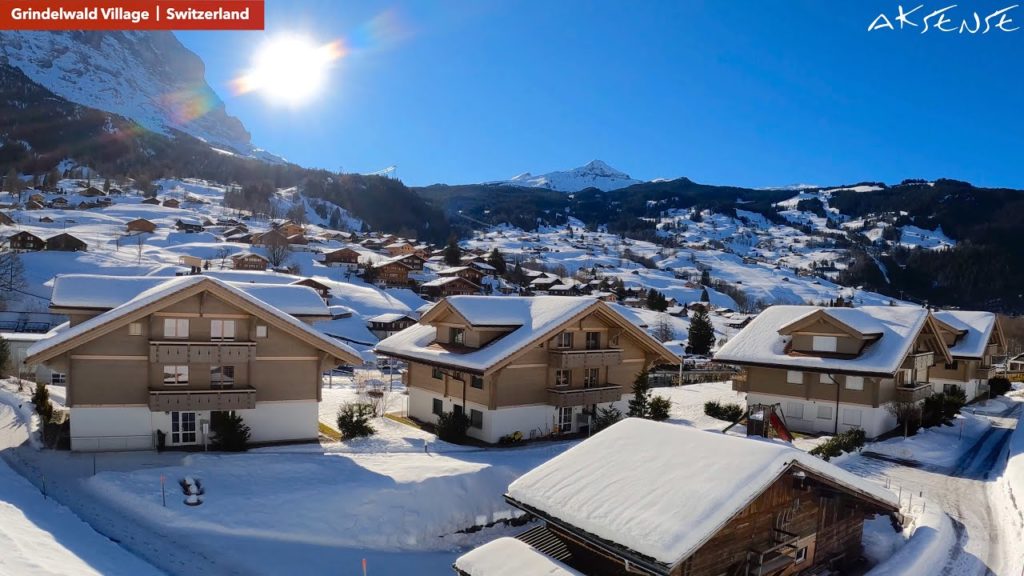 2/2 GRINDELWALD Switzerland Walking Tour • One of the Most Beautiful Villages in World - 4K 60fps