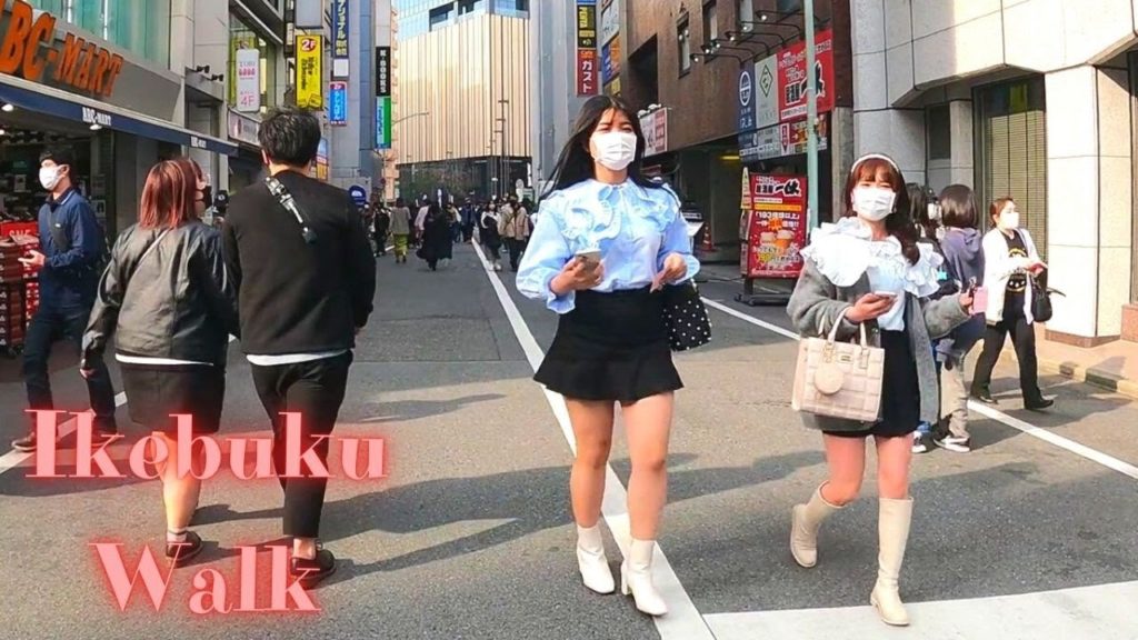 Spring has arrived. Ikebukuro Tokyo in Japan walking tour. 【4K】3.2022