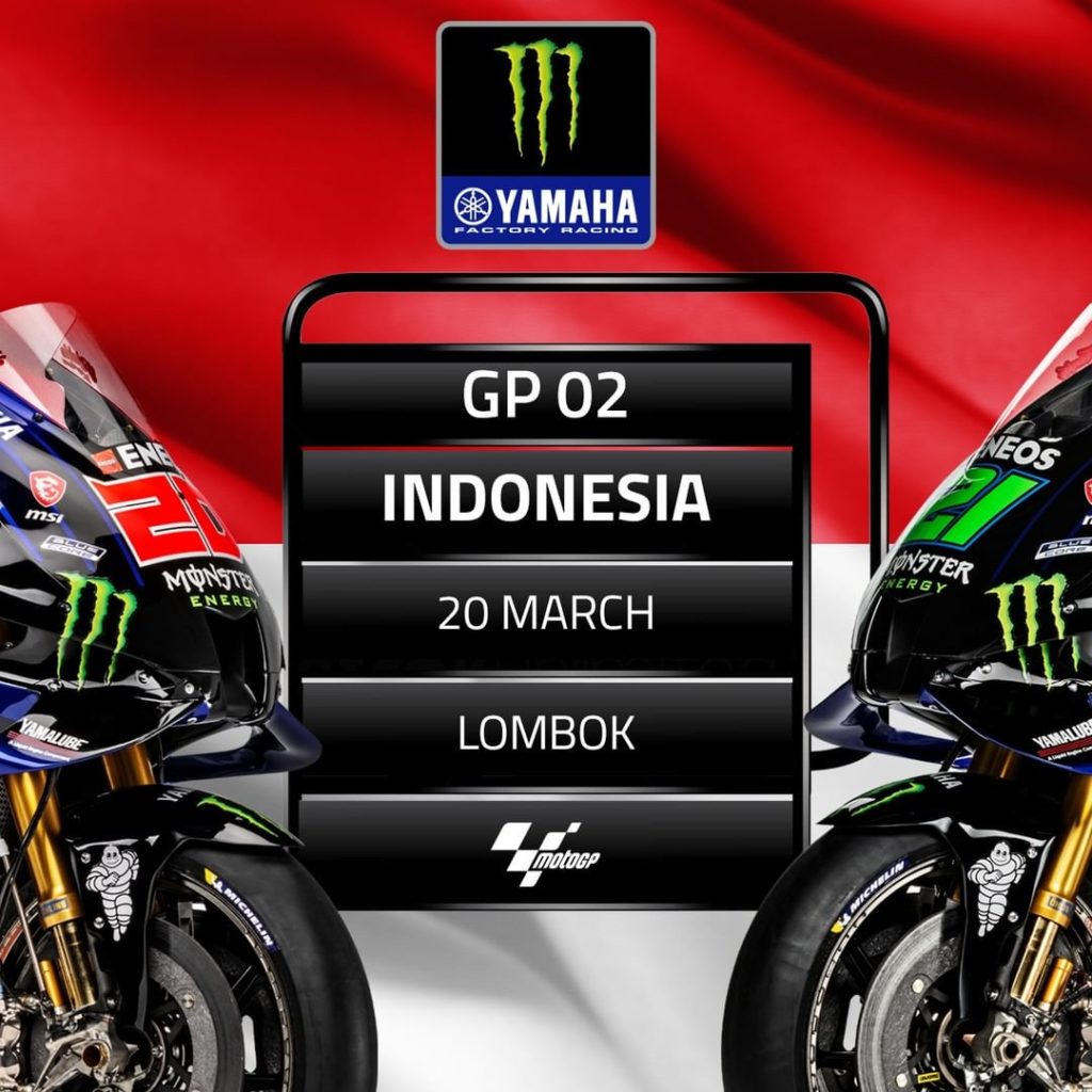 Round 2⃣  The first @motogp race at the Mandalika circuit!  #MonsterYam...