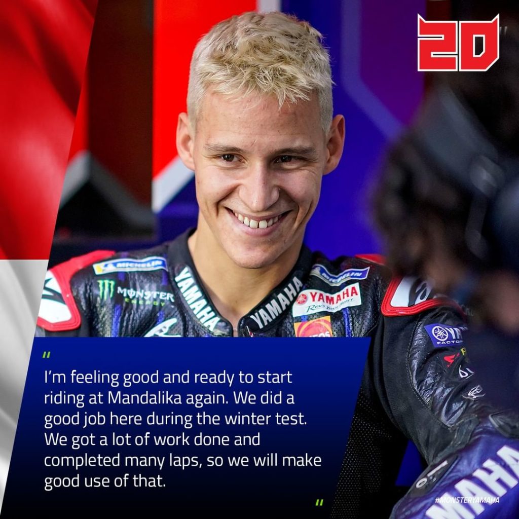 @fabioquartararo20 is ready to go all out  #MonsterYamaha | #MotoGP | #Indones...