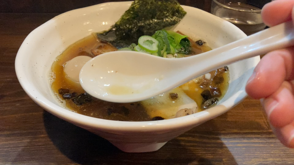 Incredible shoyu ramen with chicken and niboshi broth (Noodle Meister Genk, Tokyo)