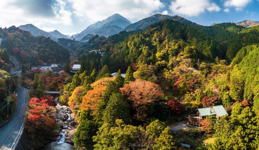 My pretty little neighborhood - home is the bottom right house - Yunoyama onsen, Mie