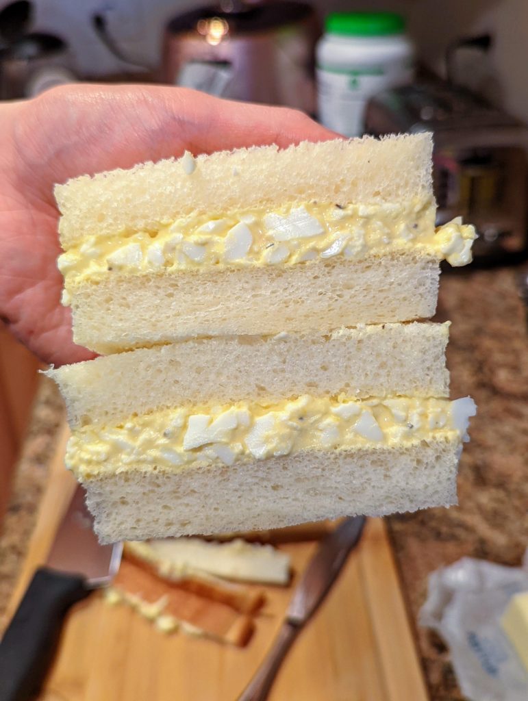 Tamago sando (Japanese egg salad sandwich on milk bread)