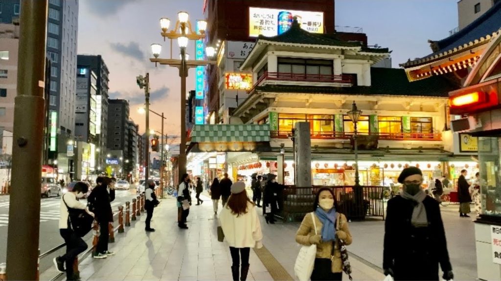 【4K】Tokyo Evening Walk - Asakusa, Tokyo Skytree (Jan.2022)