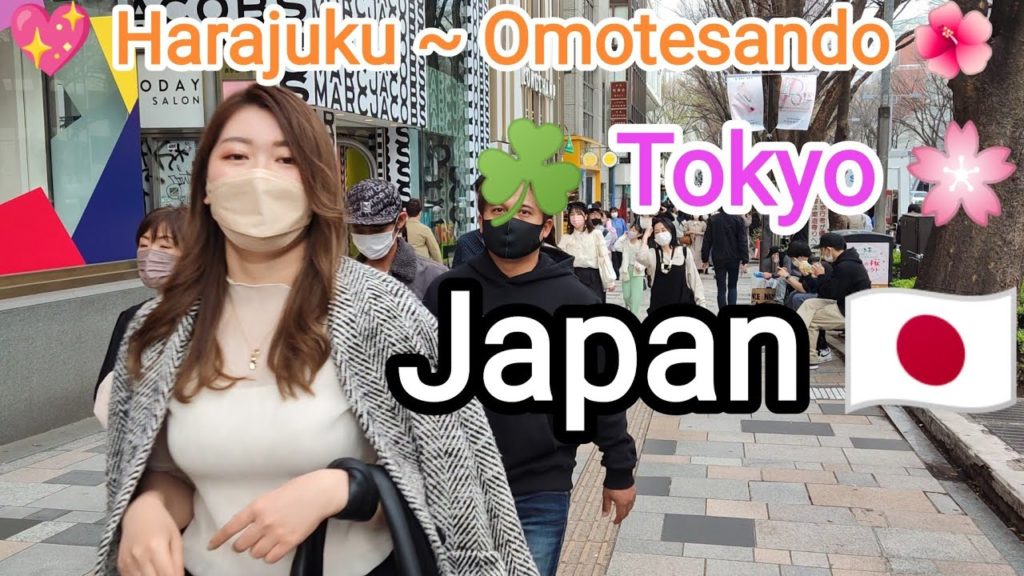 [4K] Spring walk. 💖Harajuku ~ 💞Omotesando ~🌺 Harajuku.  ☘️ Tokyo, Japan 🇯🇵.