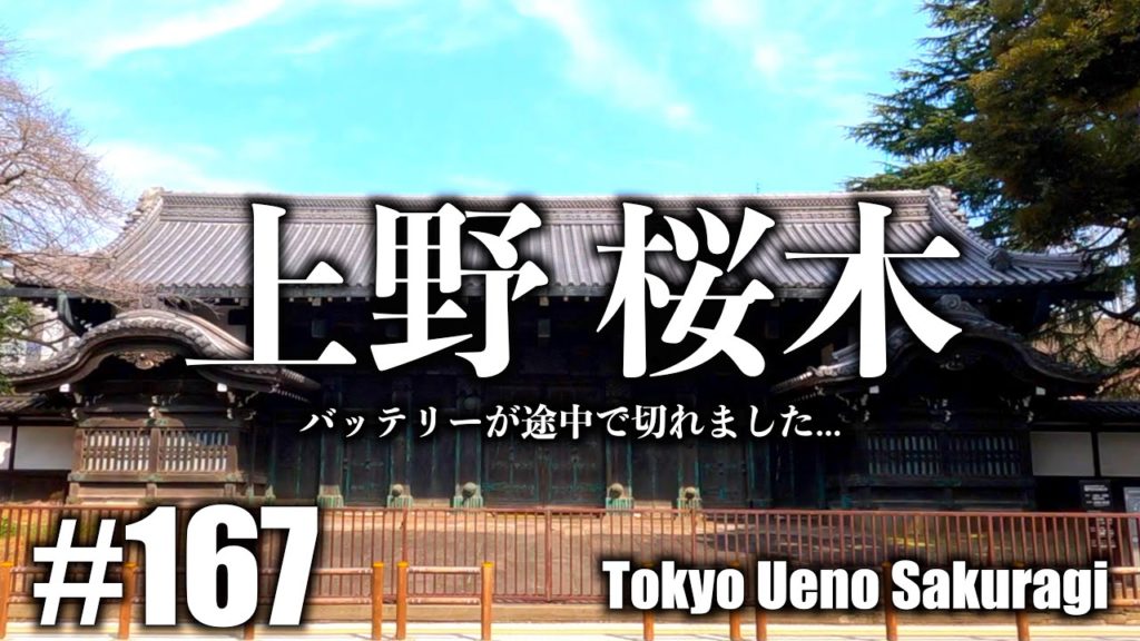 #167 【4K】I took a picture from Ueno Park to Nezu Station, but the battery ran out…. #167 【4K】I took a picture from Ueno Park to Nezu Station, but the battery ran out....