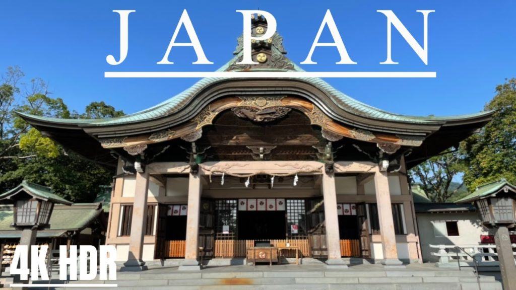 Japanese Shrine Tour | Kameyama Hachimangu Shrine in Sasebo Nagasaki |Japan Walk Tour 2021 | 4K HDR