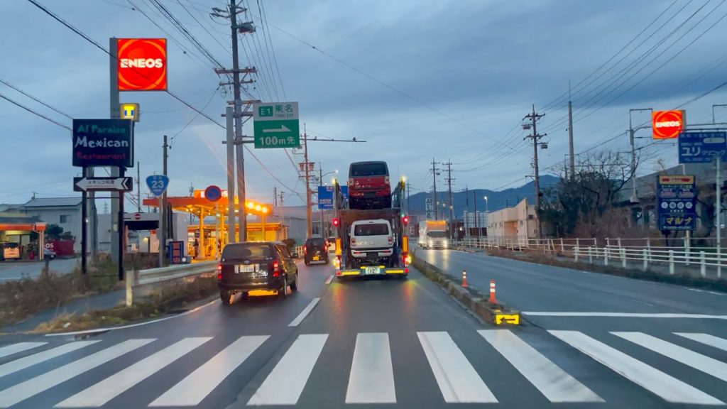 After Work Sunset Driving | Toyohashi City to Gamagori City Aichi Prefecture Japan | 4K HDR 60fps