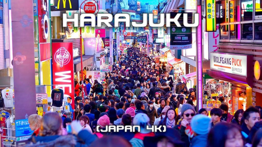 Crowded Harajuku / Japanese fashion center / 4K Japan