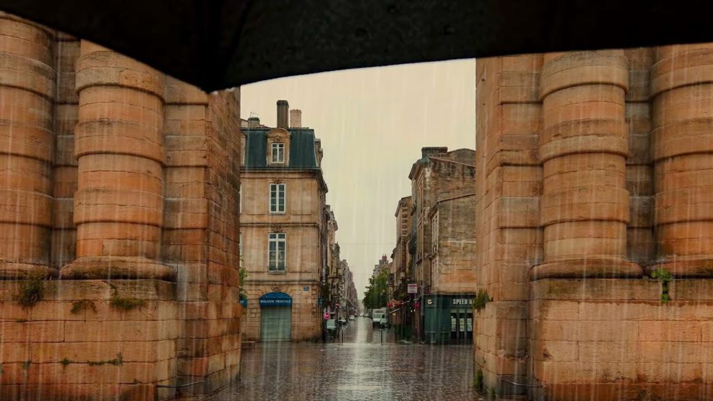 What a Wonderful World in the RAIN |Bordeaux 4k France| ASMR Rain sounds for sleeping