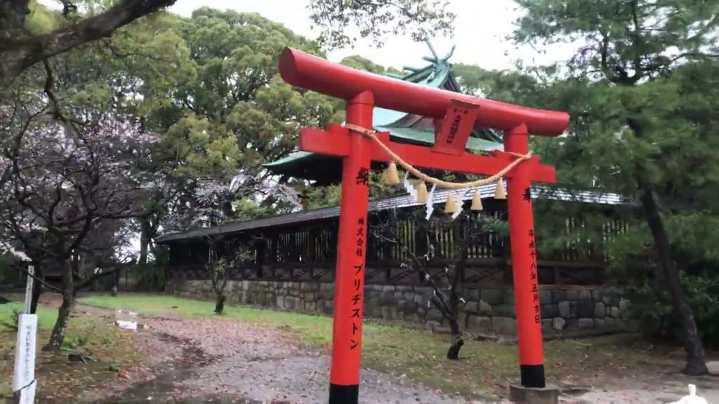桜が満開の久留米城 続日本100名城