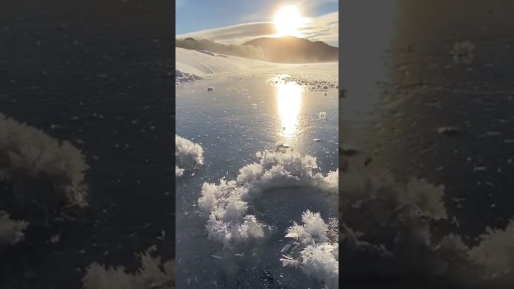 糠平湖 フロストフラワー 絶景 朝日　backnumber ヒロイン hokkaido travel lakenukabira frostflower superbview sunrise