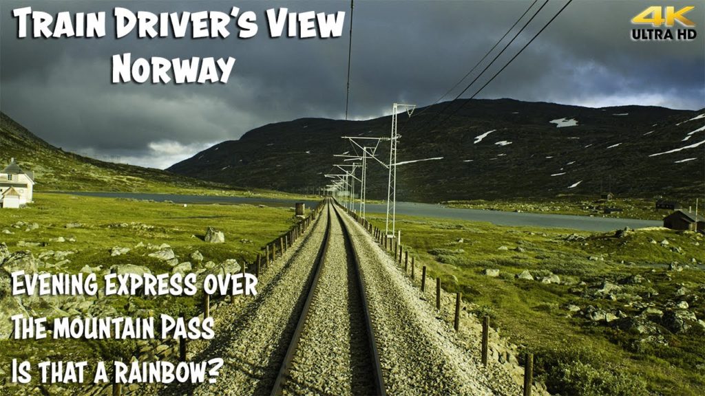 4K CAB VIEW: Evening Express Train over the Mountain pass