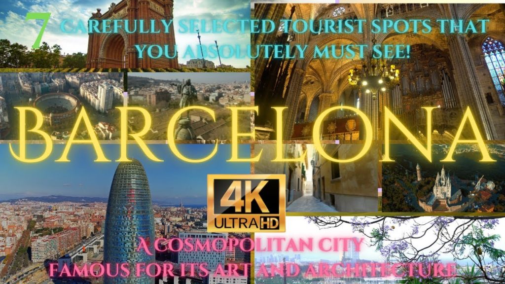 [4K Travel] Barcelona,Spain: Must-See Spots! Cathedral Santa Eulalia,Tibidabo,Torre Agbar,Montserrat