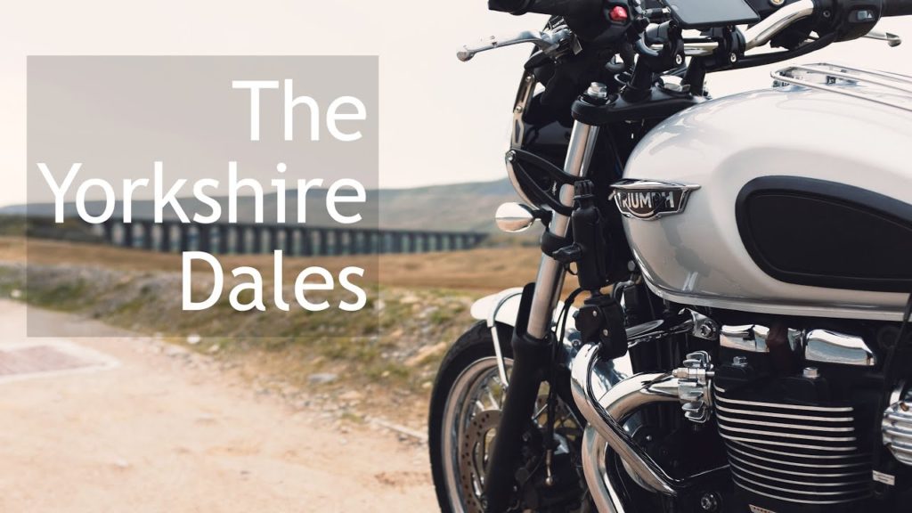 The Yorkshire Dales on a Triumph Bonneville T120. Riding from Hawes to the Ribblehead Viaduct.