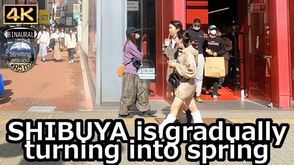 SHIBUYA is gradually turning into spring - 4K Tokyo Japan
