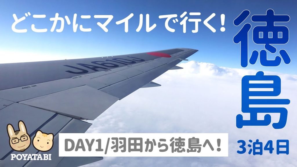 JALのどこかにマイルで徳島に行ってきた！15か月ぶりの飛行機✈【ぽや旅】#Travel #Vlog