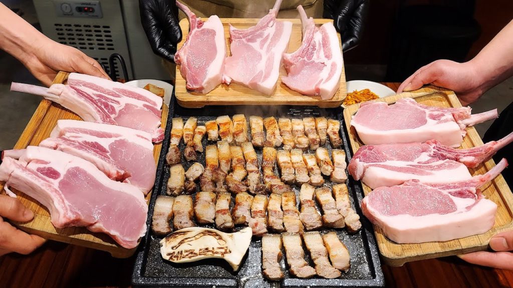 고기 빛깔부터 다른 최상급 제주 오겹살, 두툼한 제주 돈마호크, 제주덕구, The best grilled pork belly, Famous Jeju Samgyeopsal, BBQ 고기 빛깔부터 다른 최상급 제주 오겹살, 두툼한 제주 돈마호크, 제주덕구, The best grilled pork belly, Famous Jeju Samgyeopsal, BBQ