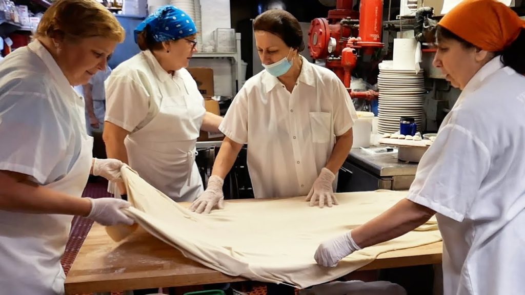 New York City Food - GRANDMAS MAKE 5000 DUMPLINGS PER DAY Veselka NYC