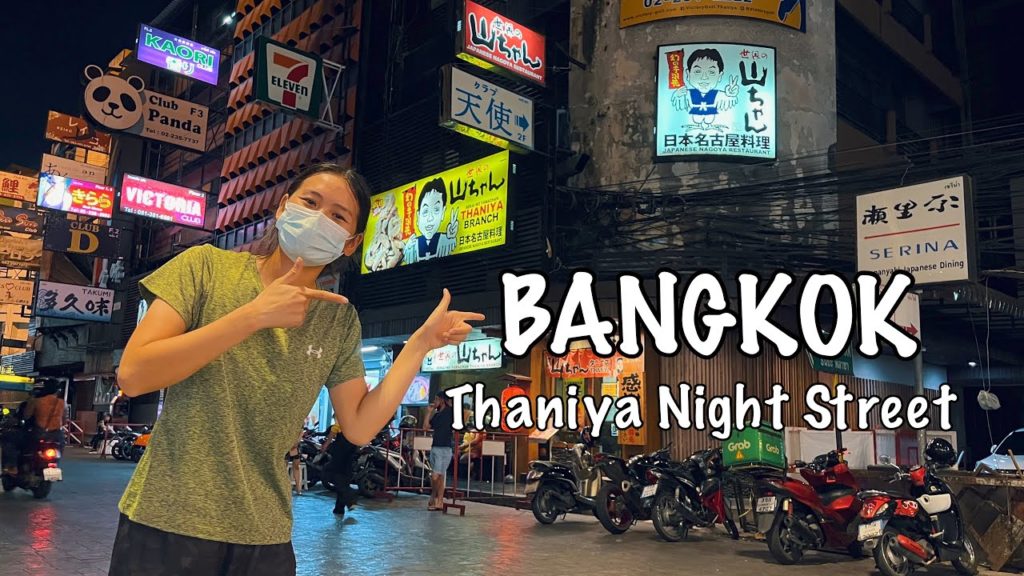 4K Bangkok Night Walk - Thaniya Street Famous Nightlife at Downtown Bangkok Thailand