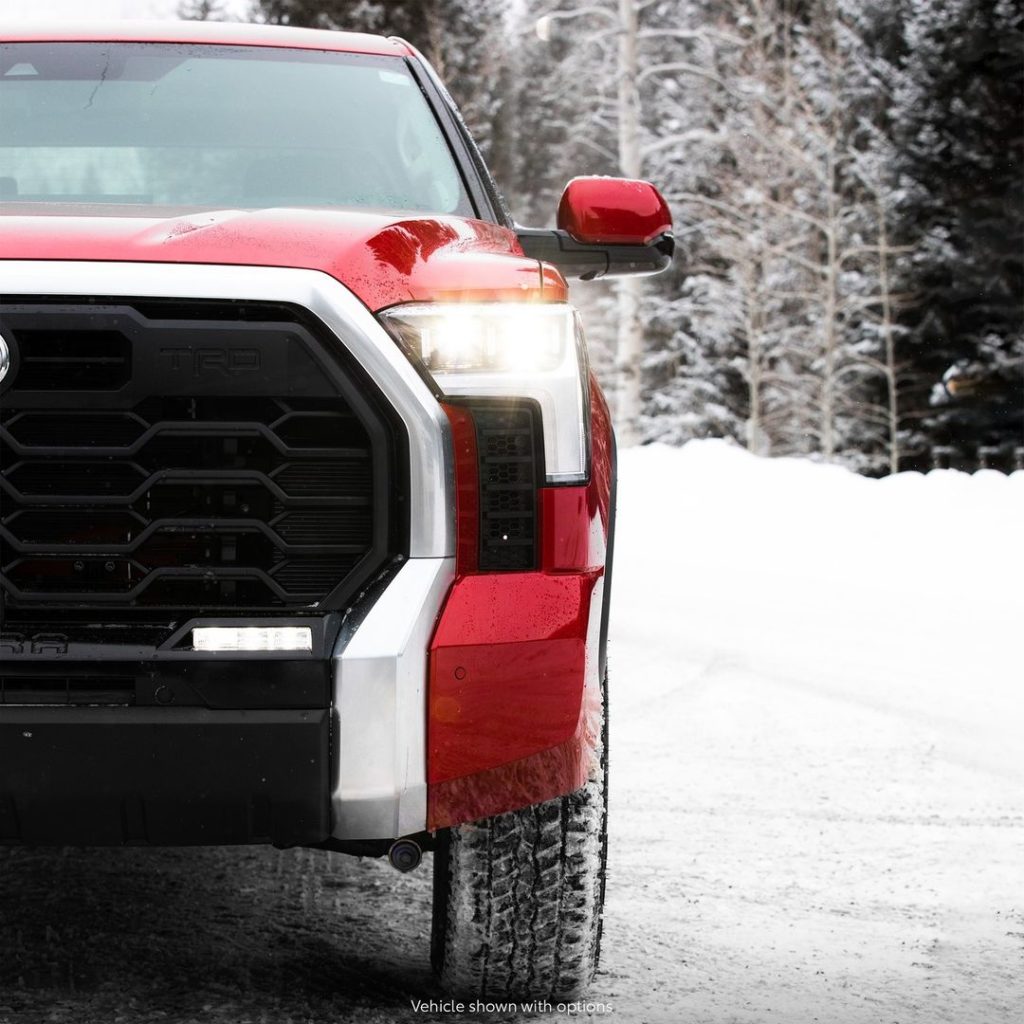 Stare adventure in the eye. The all-new 2022 #Tundra. #LetsGoPlaces...