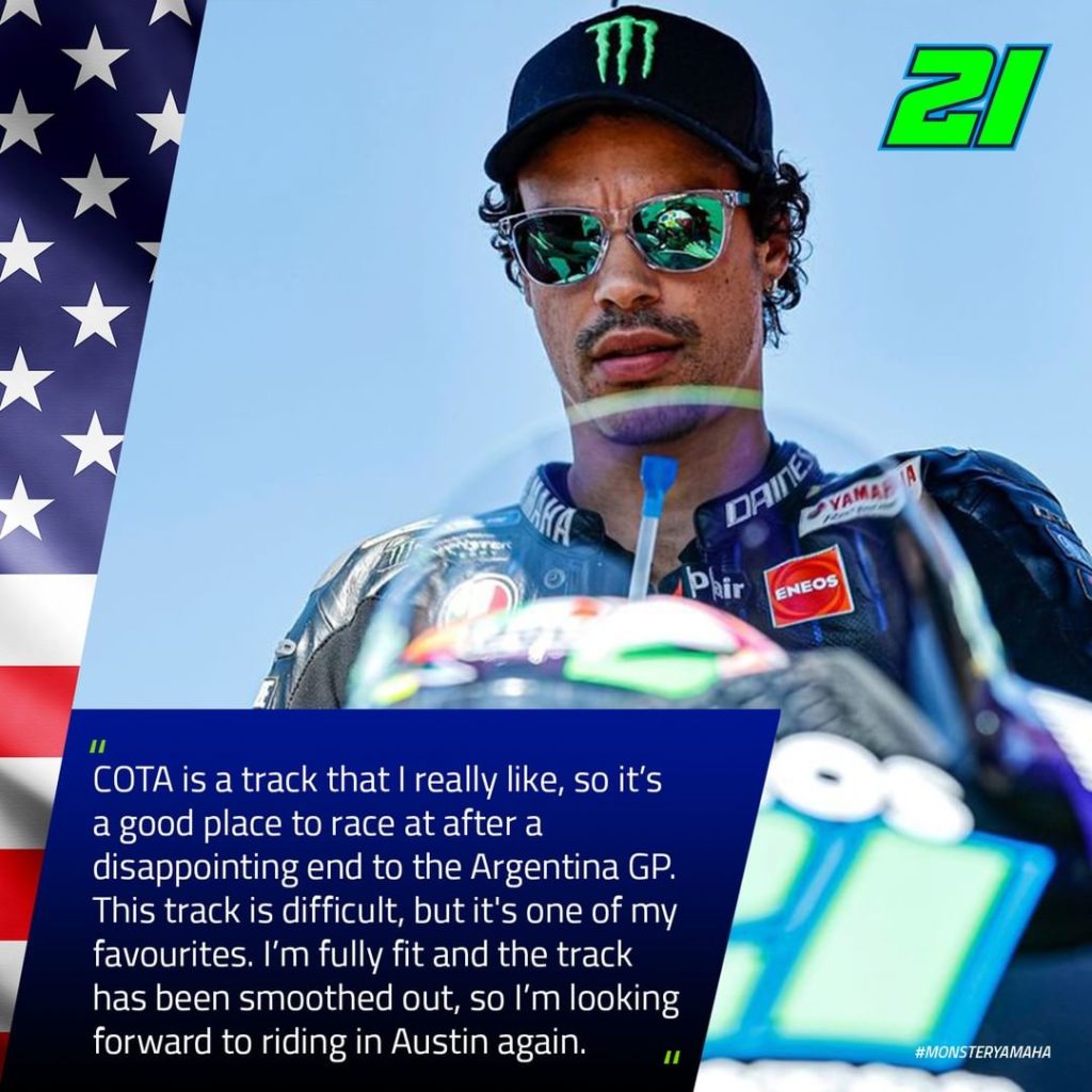 COTA is a personal favourite of @frankymorbido  #MonsterYamaha | #MotoGP | #Ame...