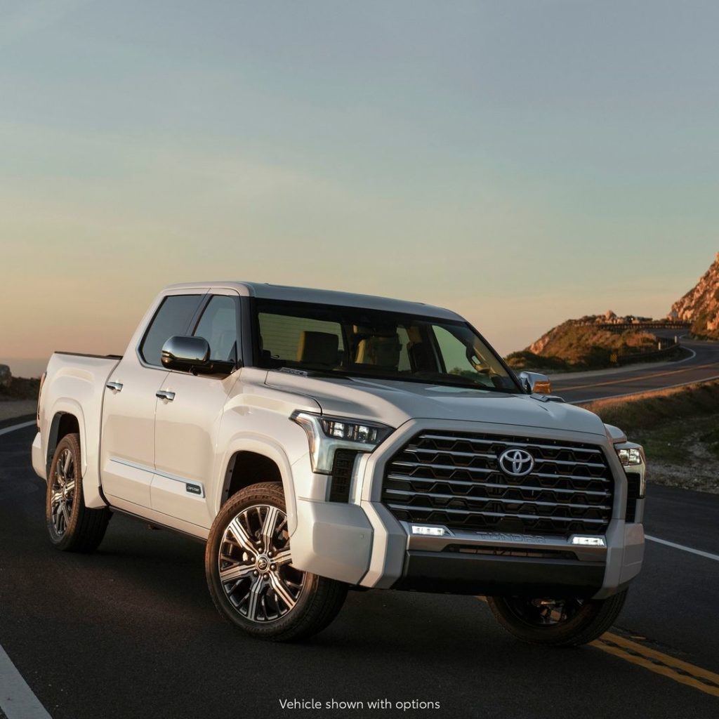 It'll be coming around the mountain soon! The all-new 2022 #Tundra Capstone. #Le...