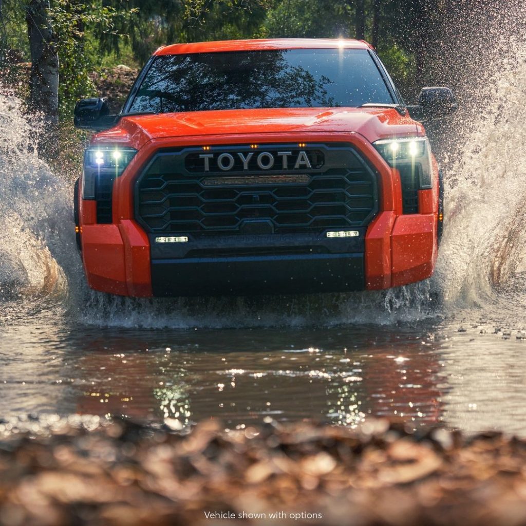 Mighty in mud.   The all-new 2022 #Tundra #TRD Pro. #LetsGoPlaces...