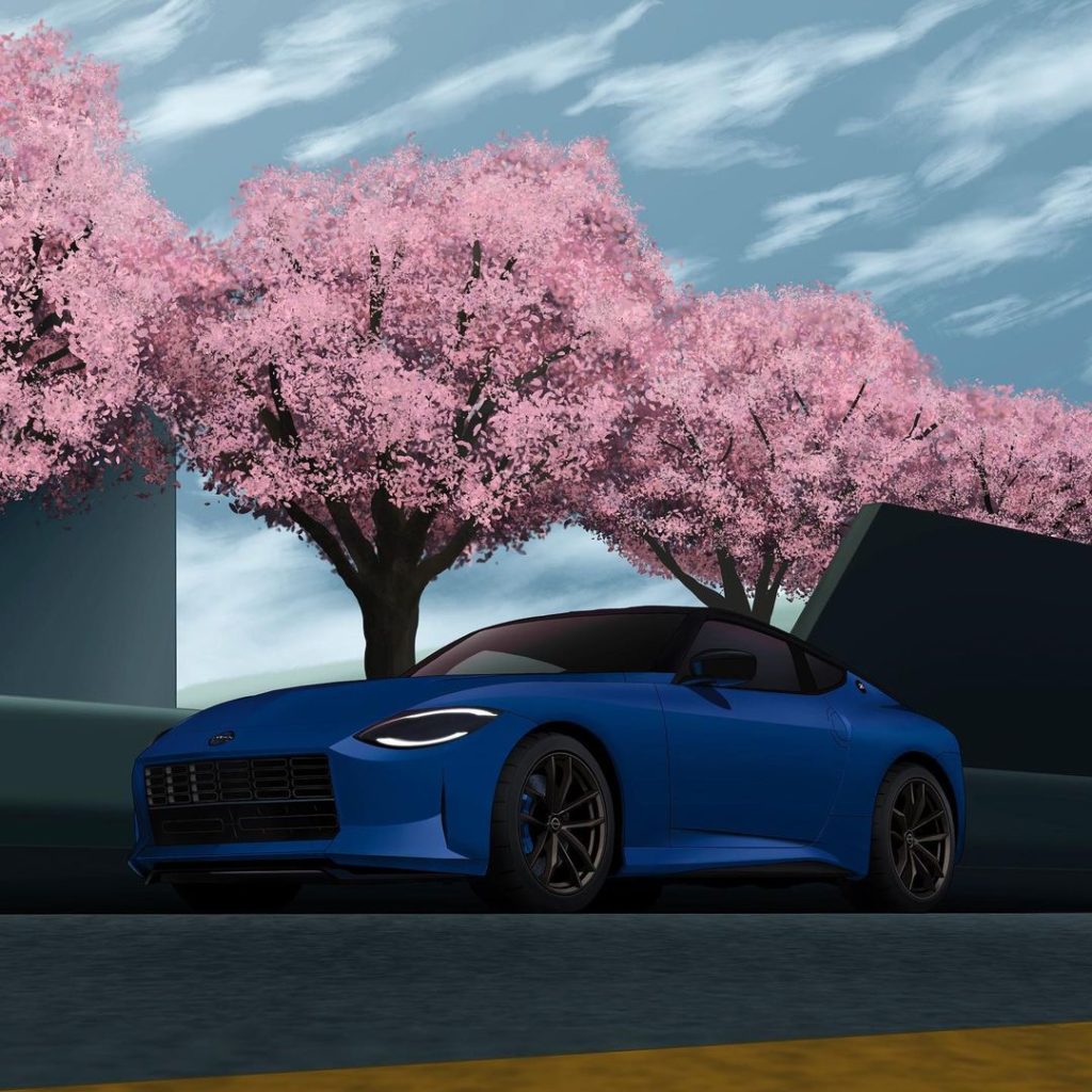 We love this cherry blossom artwork of the All-New #NissanZ for spring! Thanks f...