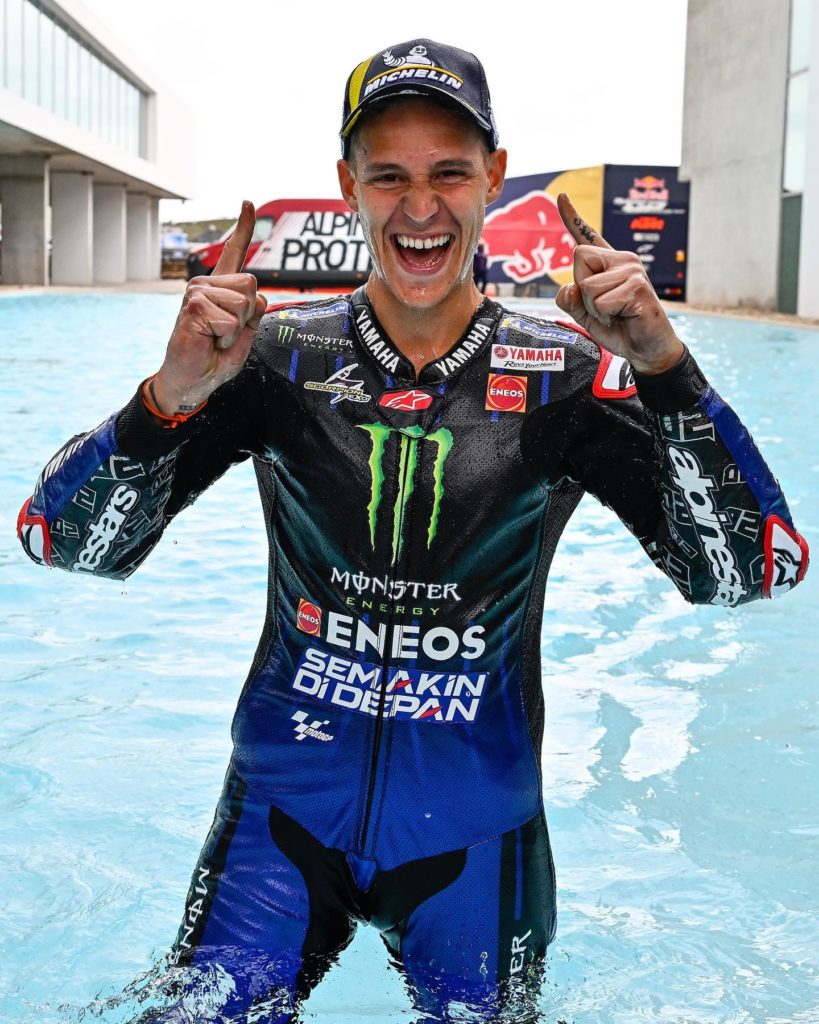 A Portimao tradition for @fabioquartararo20  #SwipeLeft  to see the jump! #Portu...