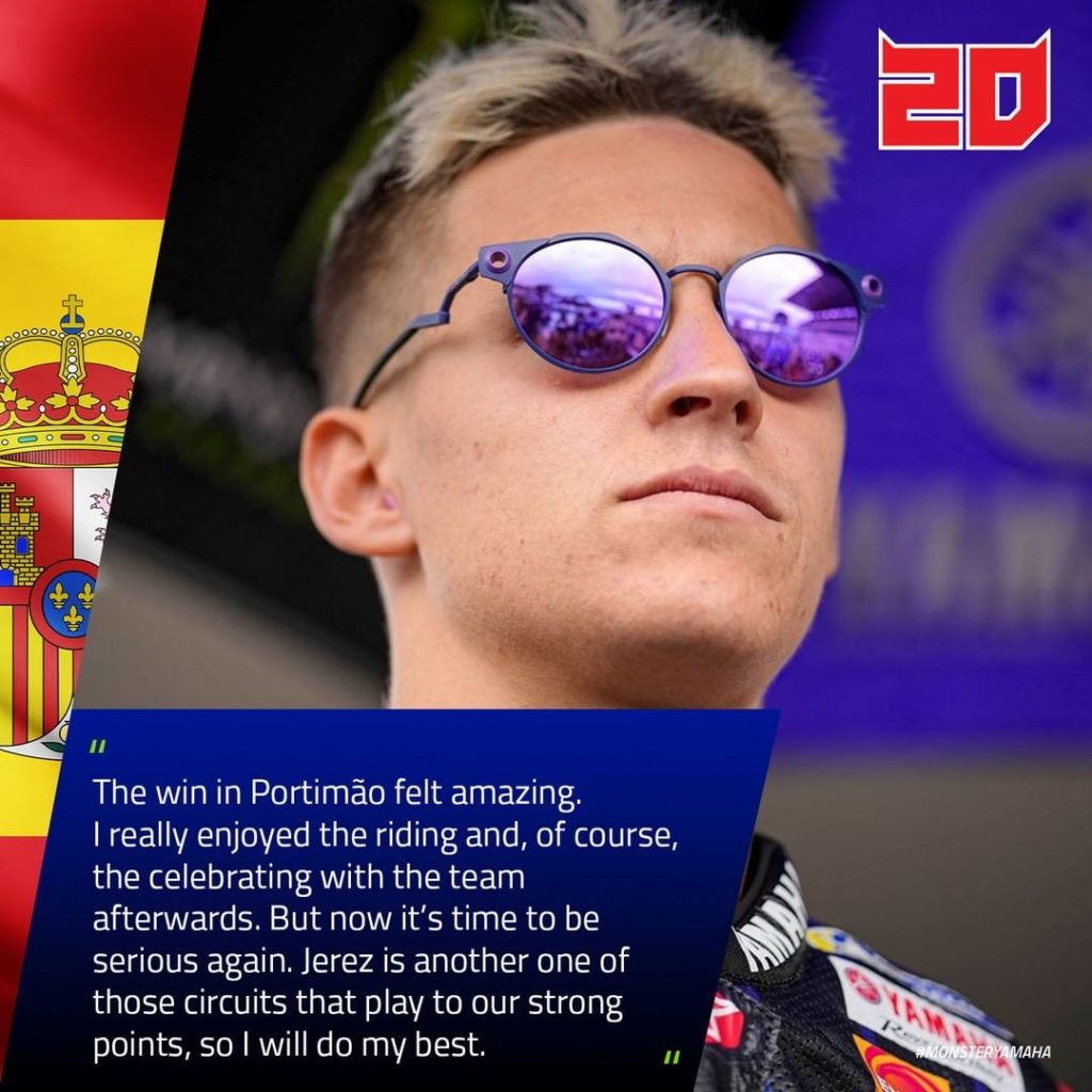 @fabioquartararo20 has his sights set on that Andalusian podium  #MonsterYama...