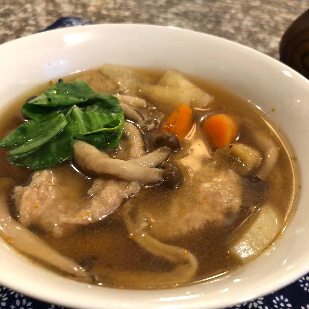 I made hittsumi with my mom! A homemade noodle soup from Iwate.