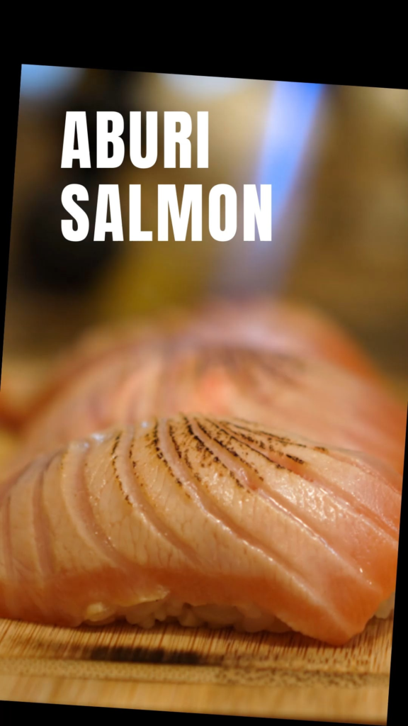 Homemade Aburi Shake (Seared salmon nigiri sushi) - quick video tutorial