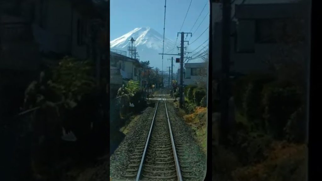 Train journey towards Mt. Fuji #shorts