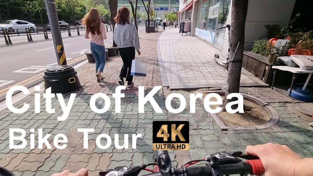 4K Bike Touring, First Person - Small City in Korea