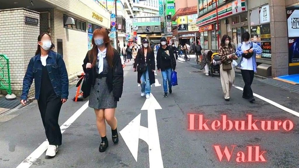 Walk with me. Ikebukuro Tokyo in Japan walking tour. 【4K ASMR 】4.2022