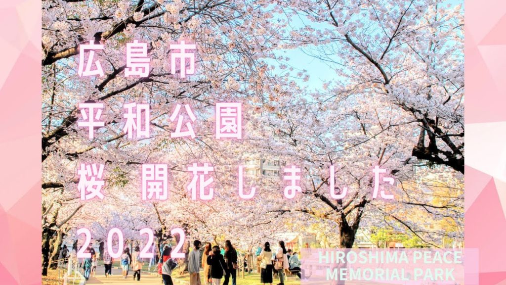 【広島Vlog】（ENG）平和公園の桜が開花したのでお花見散歩してきました2022～Cherry blossoms in Hiroshima Peace Memorial Park bloomed